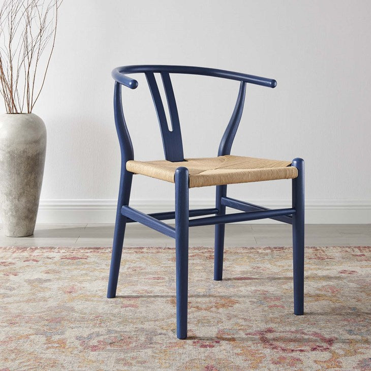 Alexander Dining Wood Side Chair in Midnight Blue
